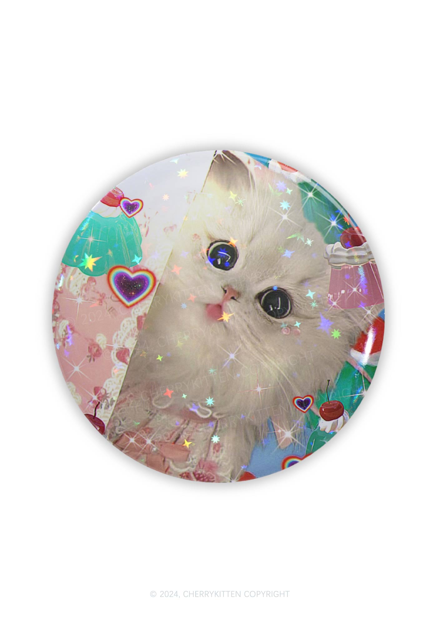 Cherry Cat 1Pc Y2K Pin Badge Cherrykitten