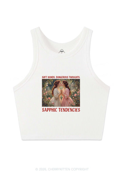 Soft Sapphic Tendencies Pride Y2K Crop Tank Top Cherrykitten