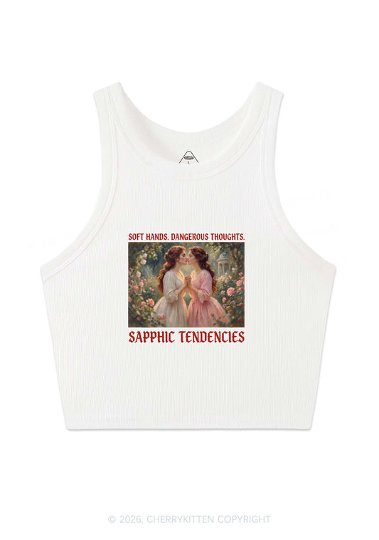 Soft Sapphic Tendencies Pride Y2K Crop Tank Top Cherrykitten