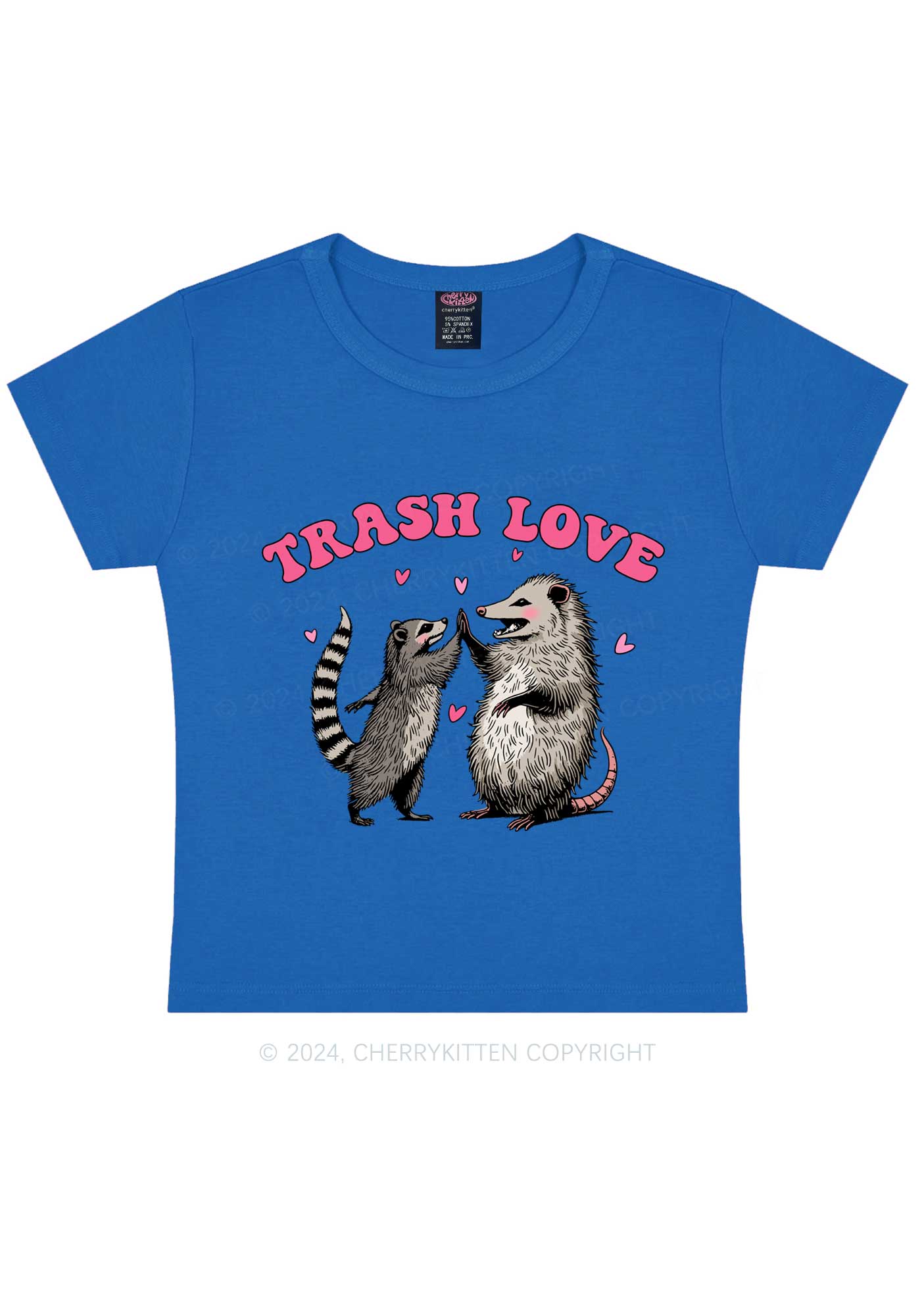 Trash Love Y2K Valentine's Day Baby Tee Cherrykitten