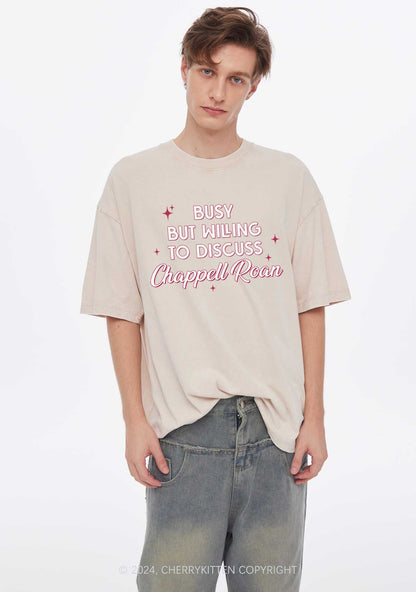 Busy But Willing To Discuss Y2K Washed Tee Cherrykitten