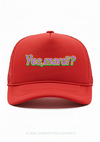 Yes Mardi Y2K Trucker Hat Cherrykitten