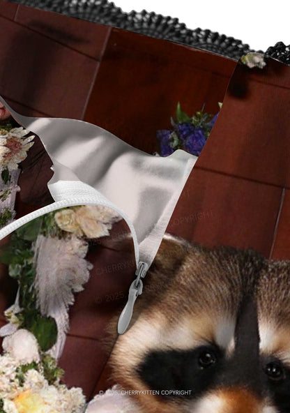 Raccoon Bride Groom Valentine's Day Y2K Print Midi Skirt Cherrykitten