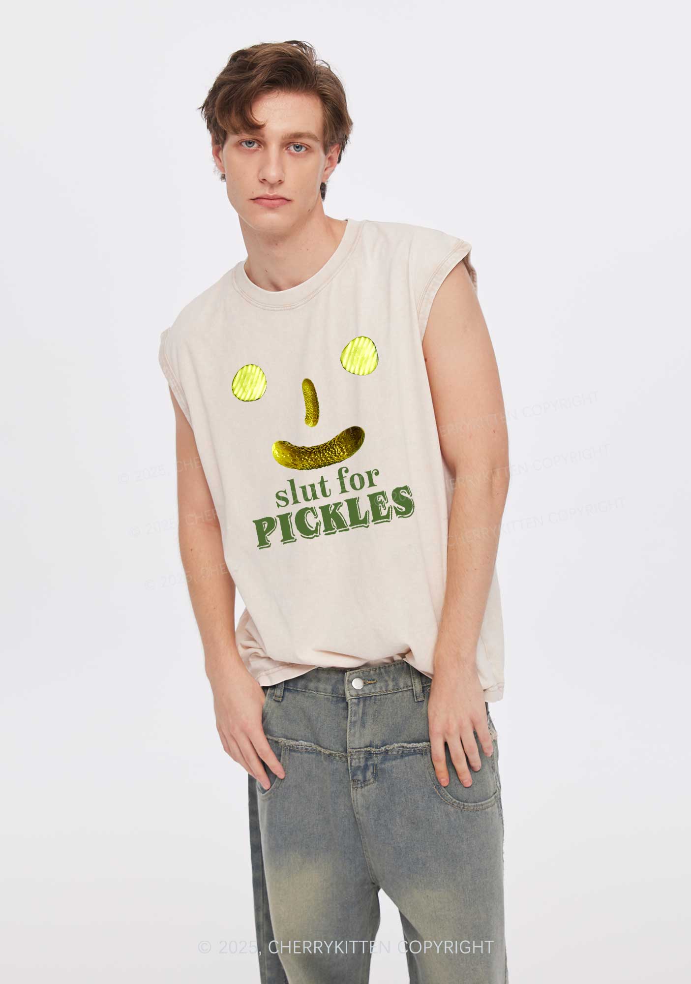 Slxt For Pickles Y2K Washed Muscle Tank Cherrykitten