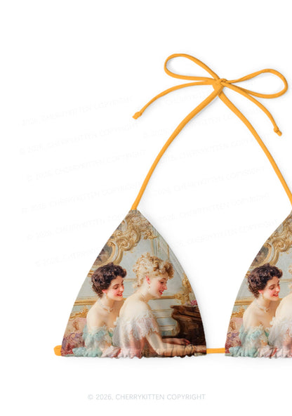 Elegant Piano Room Pride Y2K Print Bikini Set Cherrykitten