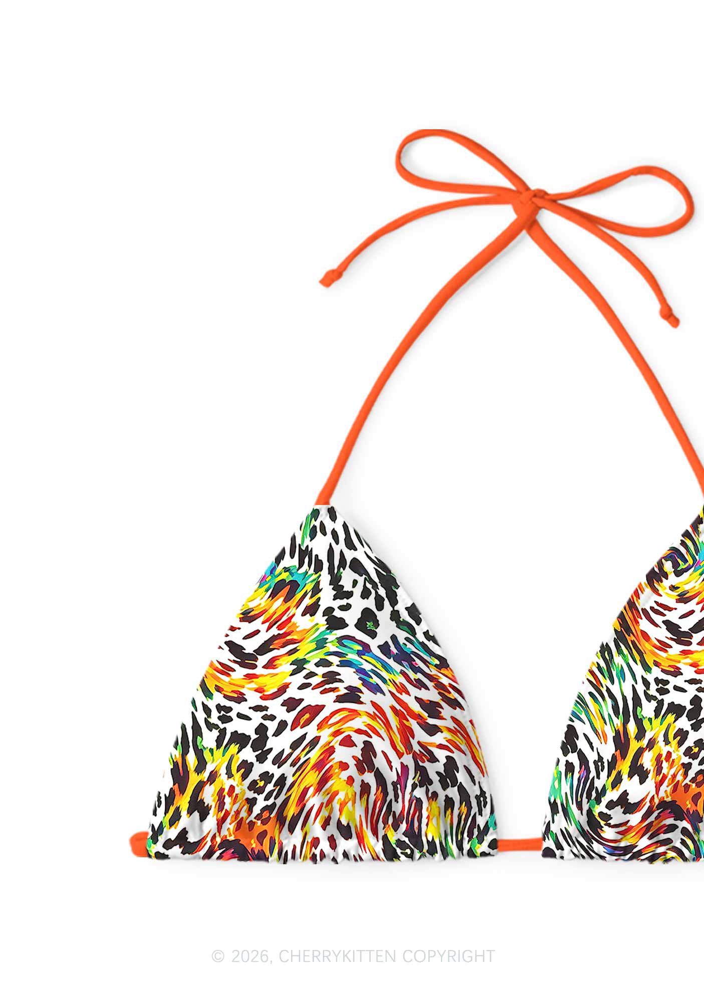 Rainbow Leopard Pride Y2K Print Bikini Set Cherrykitten