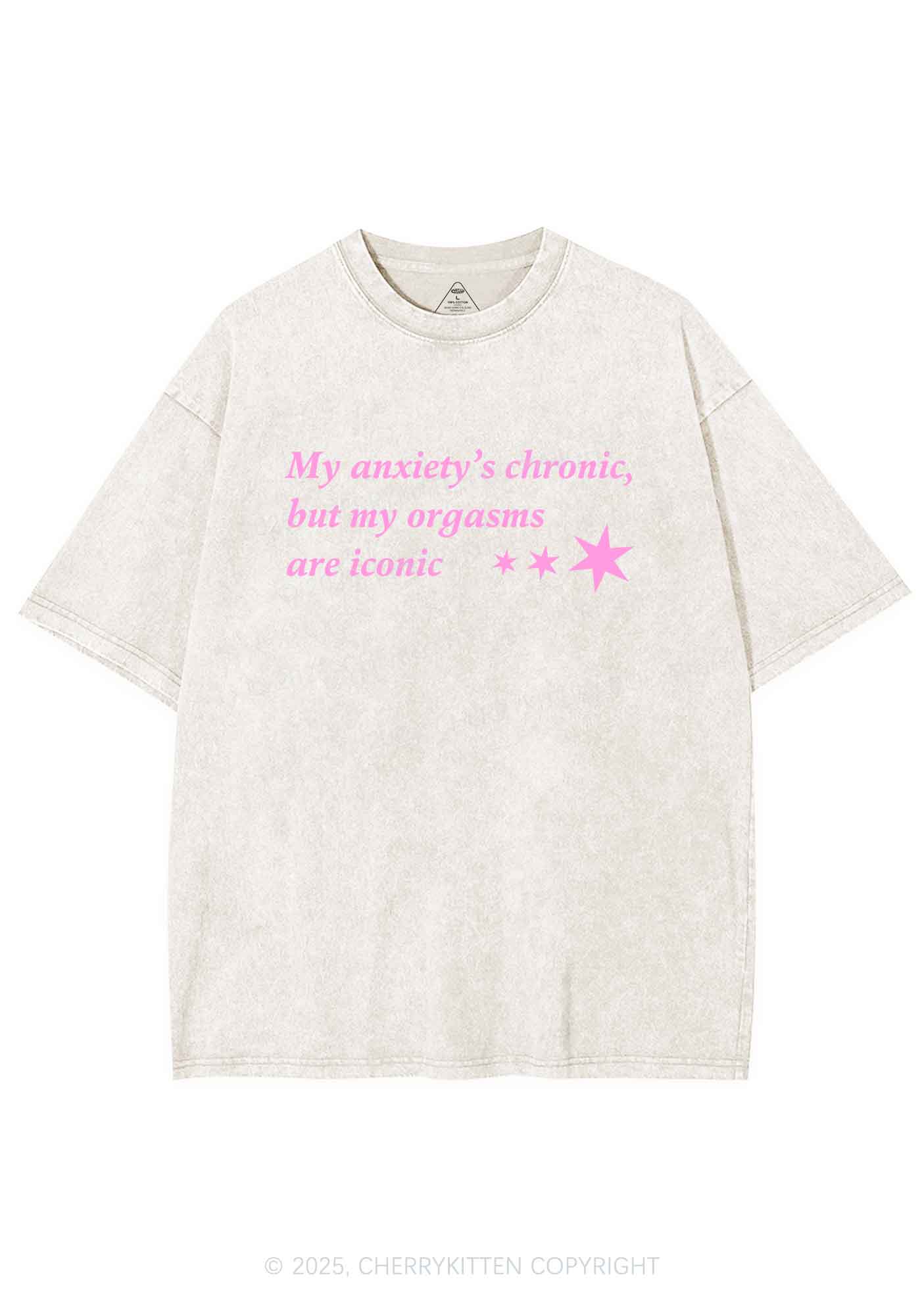 Anxiety Chronic Y2K Shirts Washed Tee Cherrykitten