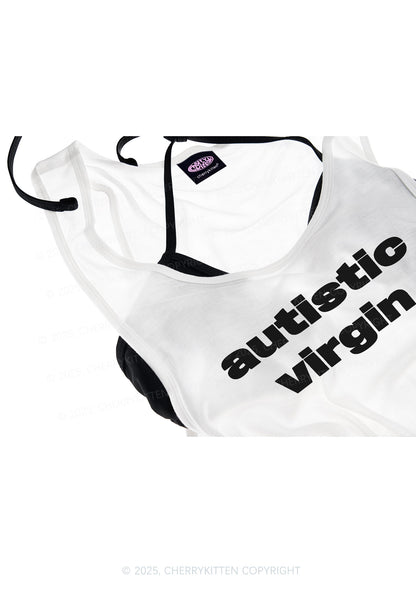 Autistic Virgin Y2K Sheer Boyfriend Tank Cherrykitten