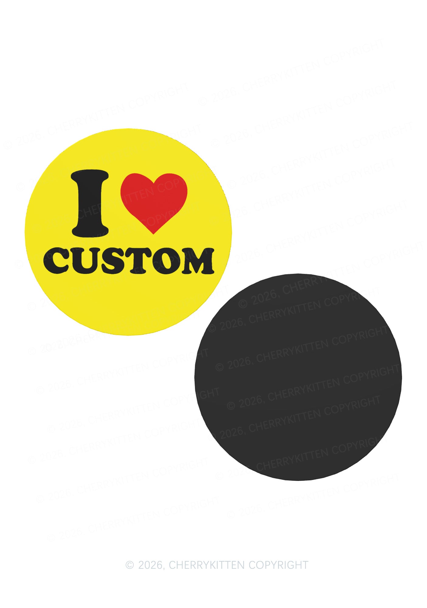 I Love Custom Y2K Soft Magnetic Refrigerator Magnet Cherrykitten