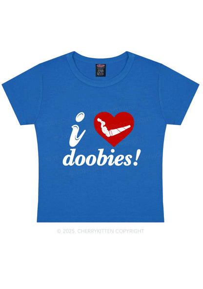I Love Doobies Y2K Baby Tee Cherrykitten