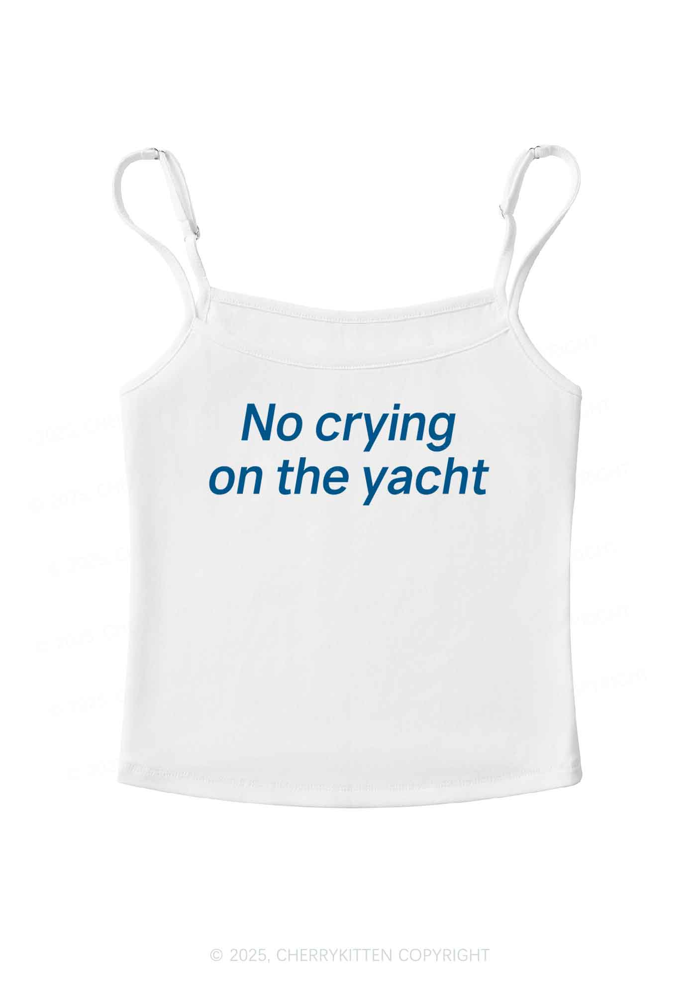 No Crying On Yacht Y2K Spaghetti Strap Cami Cherrykitten