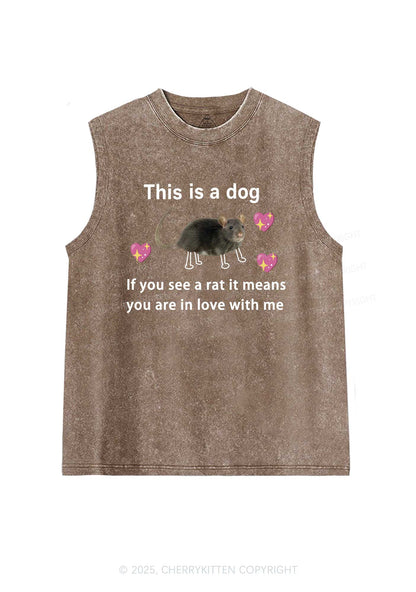 If You See Rat Y2K Washed Muscle Tank Cherrykitten
