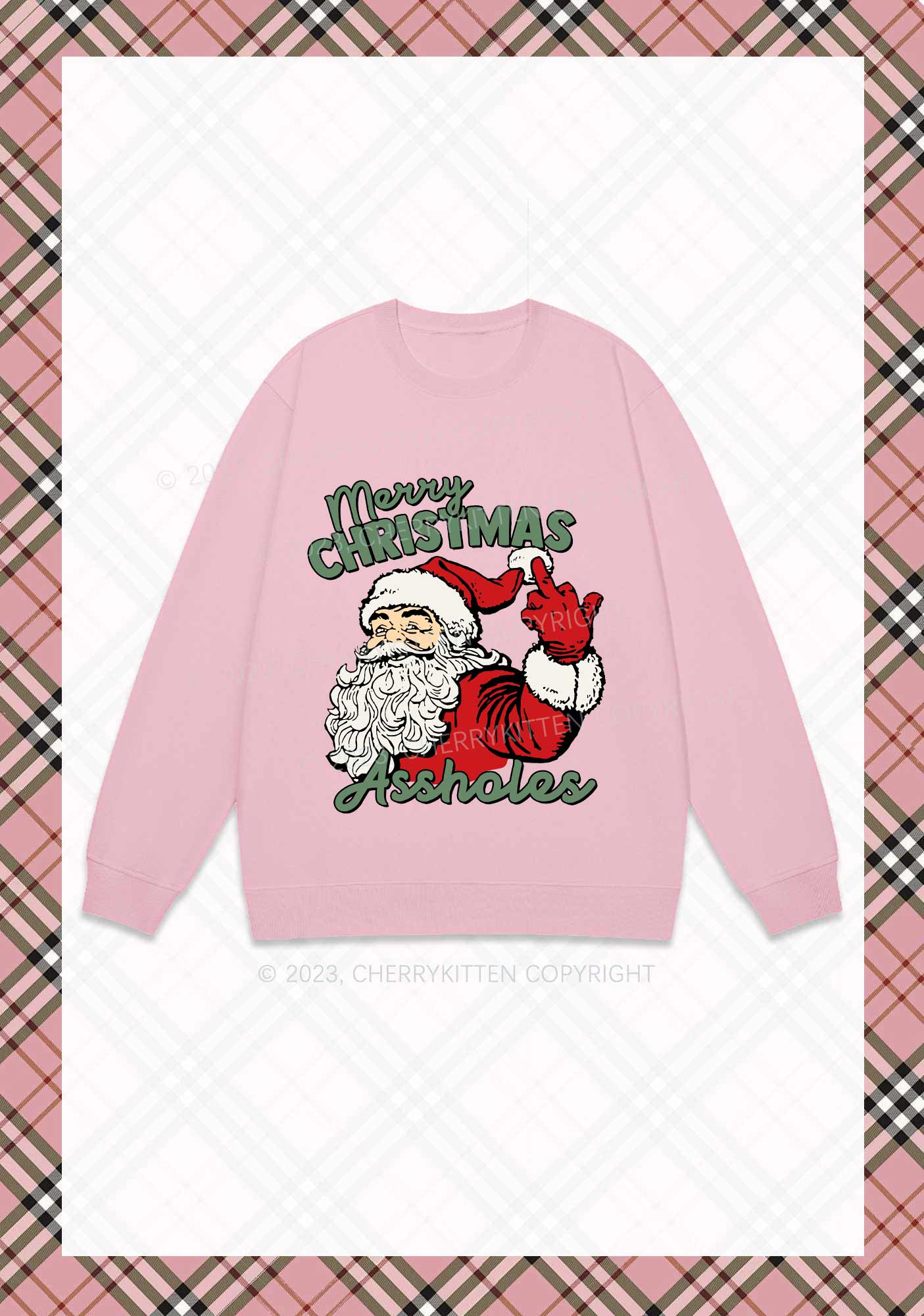 Merry Christmas Y2K Sweatshirt Cherrykitten