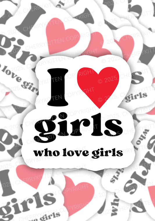 Girls Love Girls Pride 1Pc Y2K Sticker Cherrykitten
