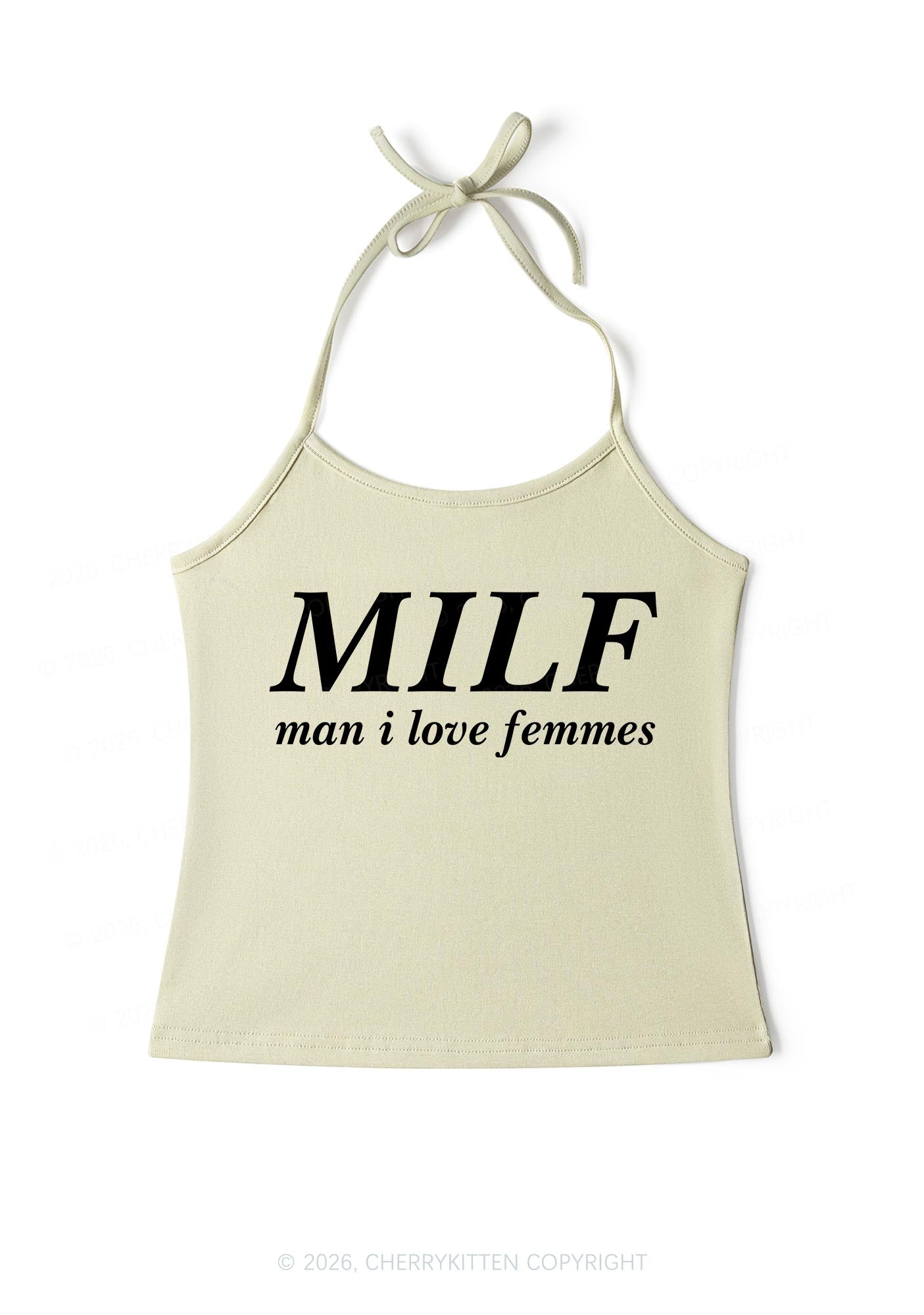 Man I Love Femme Pride Y2K Halter Neck Cami Cherrykitten