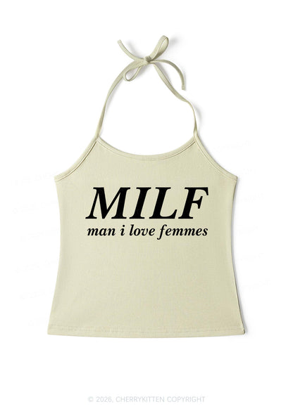 Man I Love Femme Pride Y2K Halter Neck Cami Cherrykitten