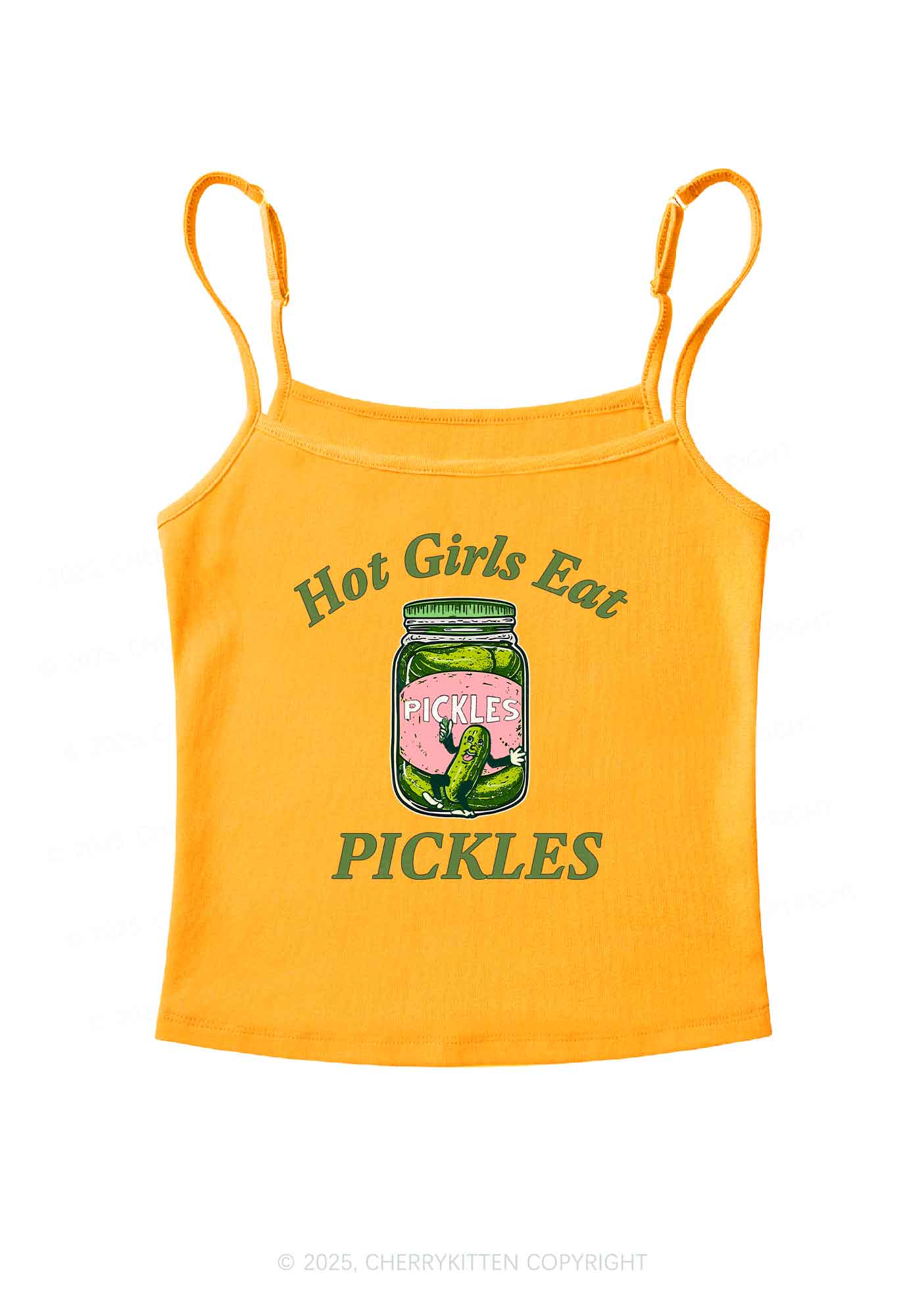 Hot Girls Eat Pickles Y2K Spaghetti Strap Cami Cherrykitten