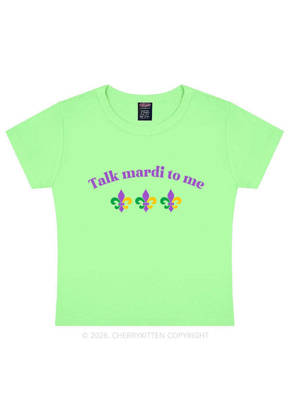 Talk Mardi To Me Y2K Baby Tee Cherrykitten