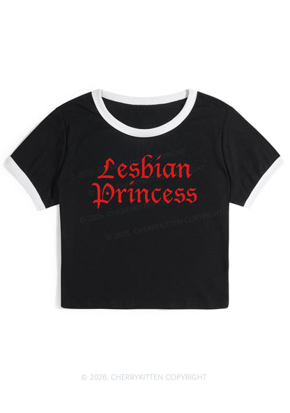 Lesbians Princess Pride Y2K Ringer Tee Cherrykitten