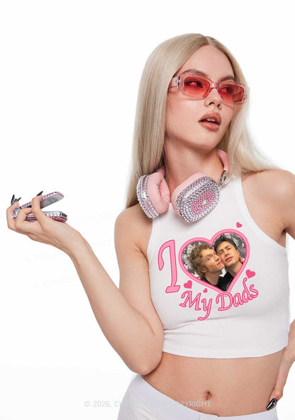 I Love My Dads HR Y2K Crop Tank Top Cherrykitten