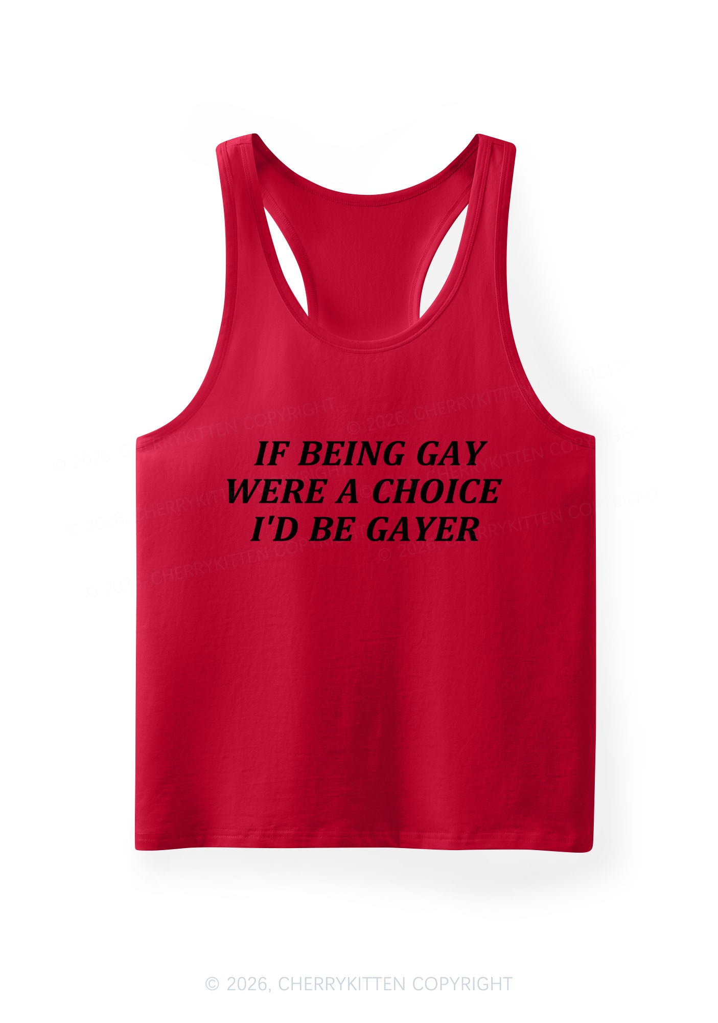 Being Gay Were A Choice Pride Y2K Men Racerback Tank Top Cherrykitten