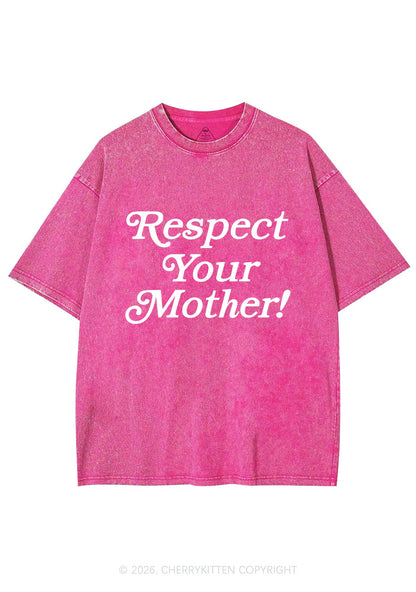 Respect Your Mother Y2K Shirts Washed Tee Cherrykitten