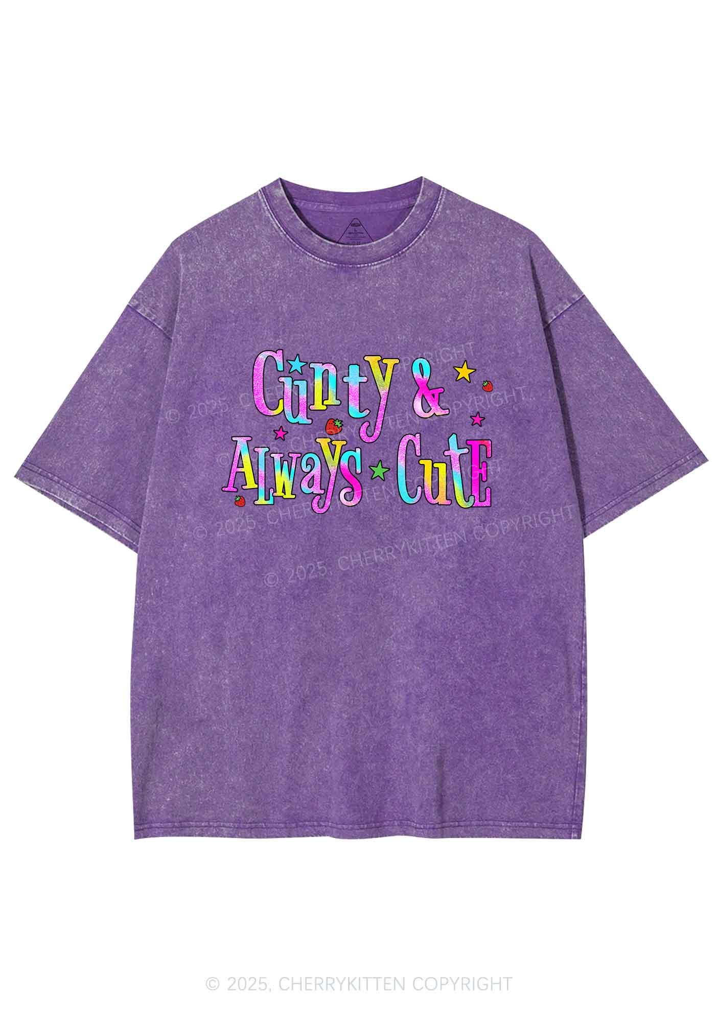 Cxxty Always Cute Y2K Shirts Washed Tee Cherrykitten
