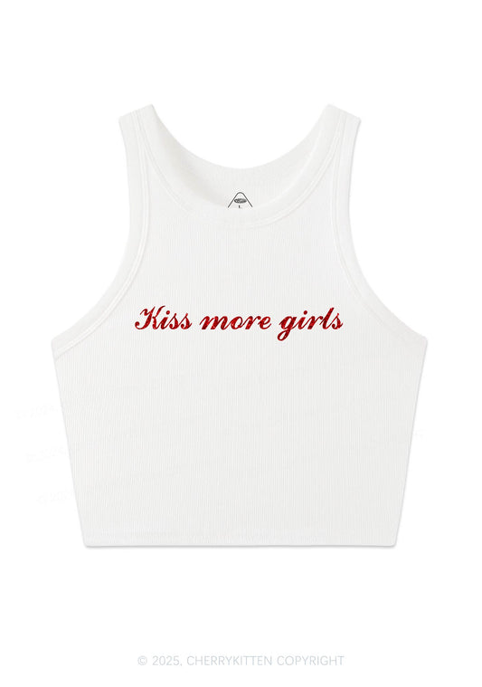 Glitter Kiss More Girls Pride Y2K Crop Tank Top Cherrykitten