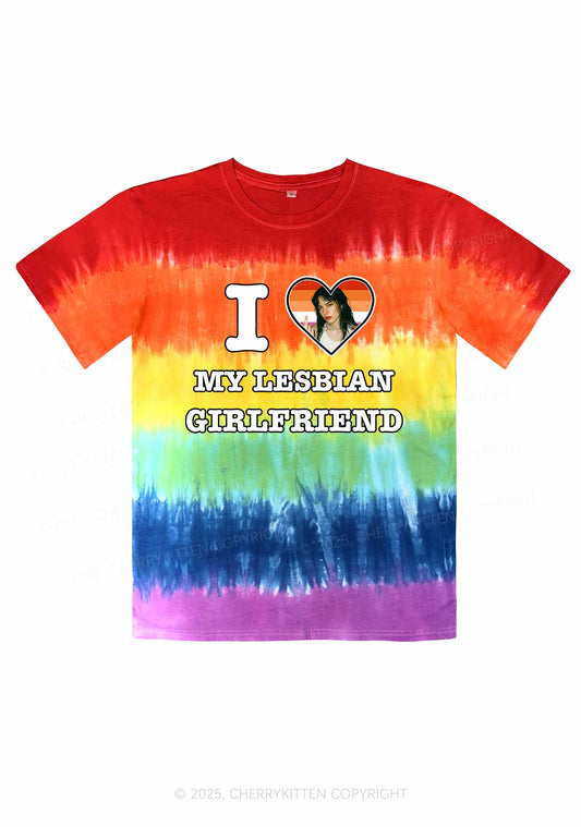 Custom My Lesbian GF Pride Y2K Tie Dye Shirts Cherrykitten