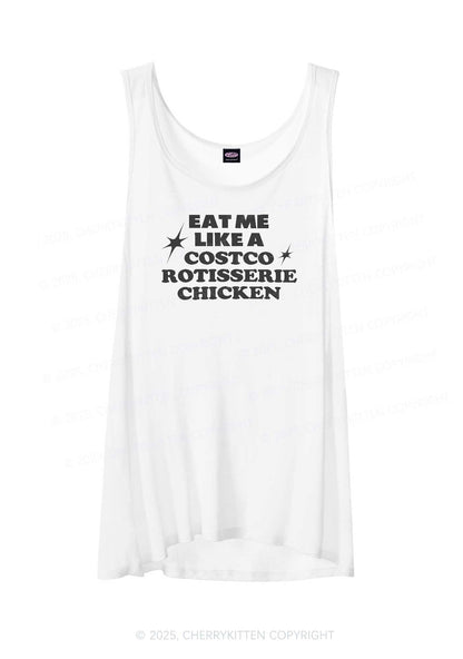 Eat Me Like Chicken Y2K Sheer Boyfriend Tank Cherrykitten
