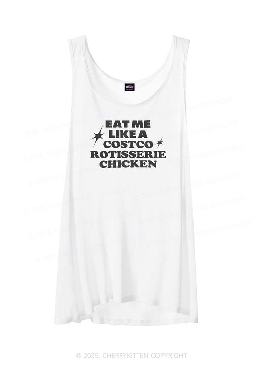 Eat Me Like Chicken Y2K Sheer Boyfriend Tank Cherrykitten
