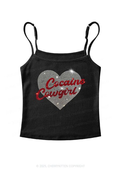 Rhinestone Cola Cowgirl Y2K Spaghetti Strap Cami Cherrykitten