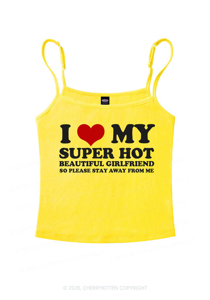 Love My Super Hot GF Valentine's Day Y2K Spaghetti Strap Cami Cherrykitten