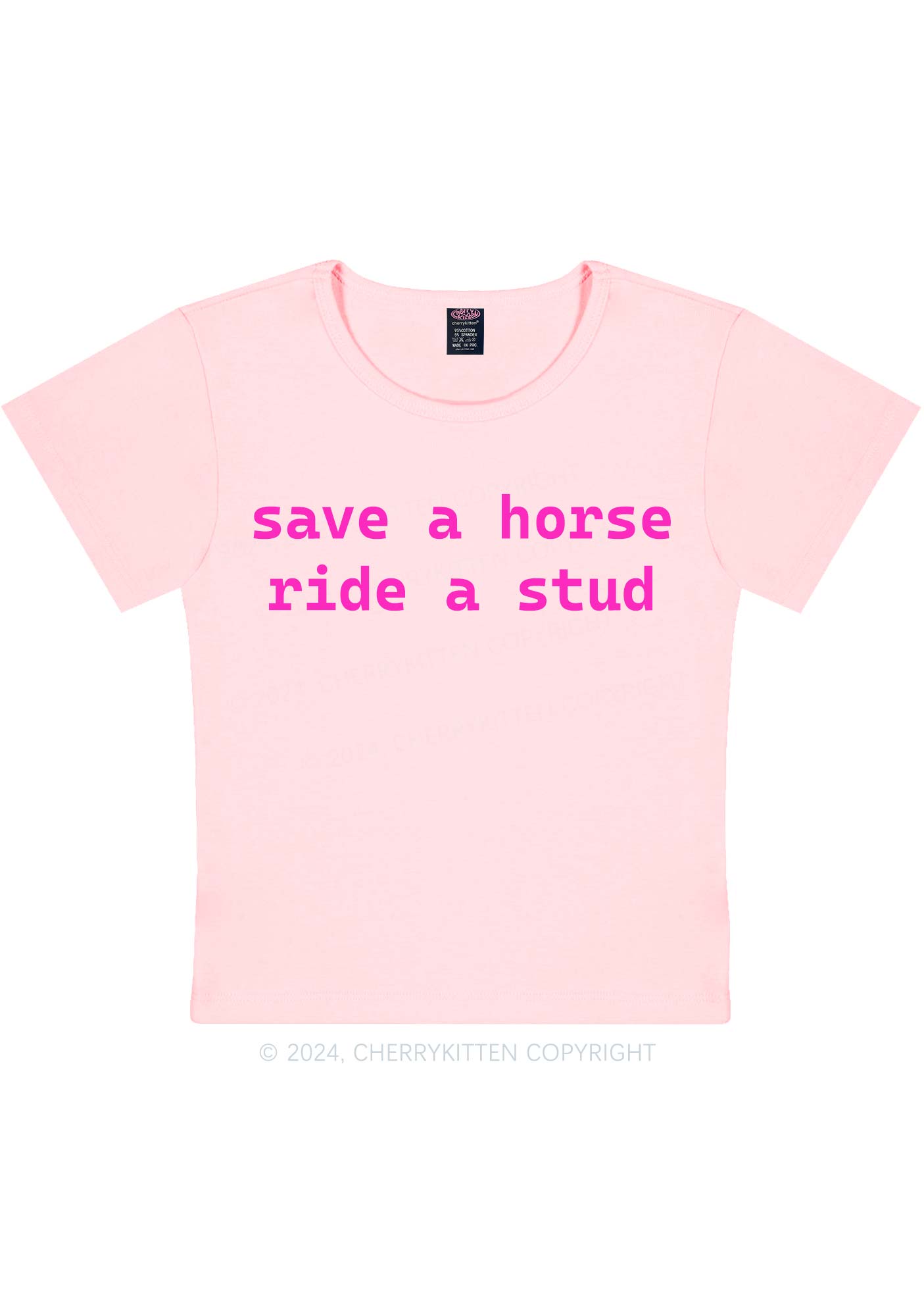 Ride A Stud Y2K Baby Tee Cherrykitten