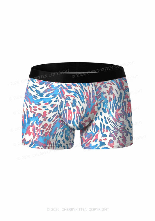 Trans Leopard Pride Y2K Print Men Boxer Briefs Cherrykitten