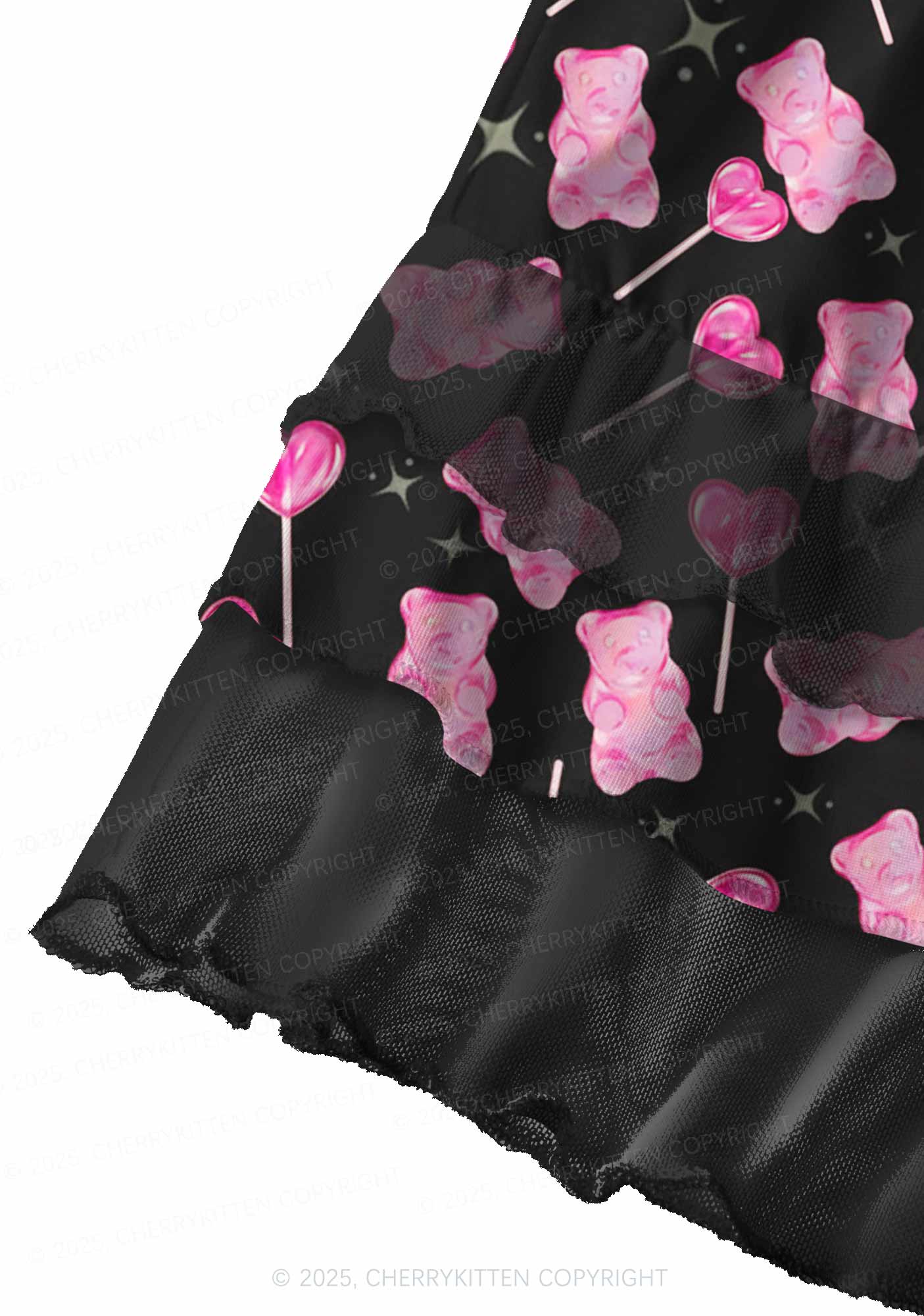 Lollipops Gummies Valentine's Day Y2K Print Mini Layered Skirt Cherrykitten