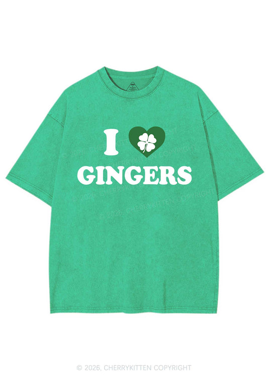 I Love Gingers St Patricks Y2K Washed Tee Cherrykitten