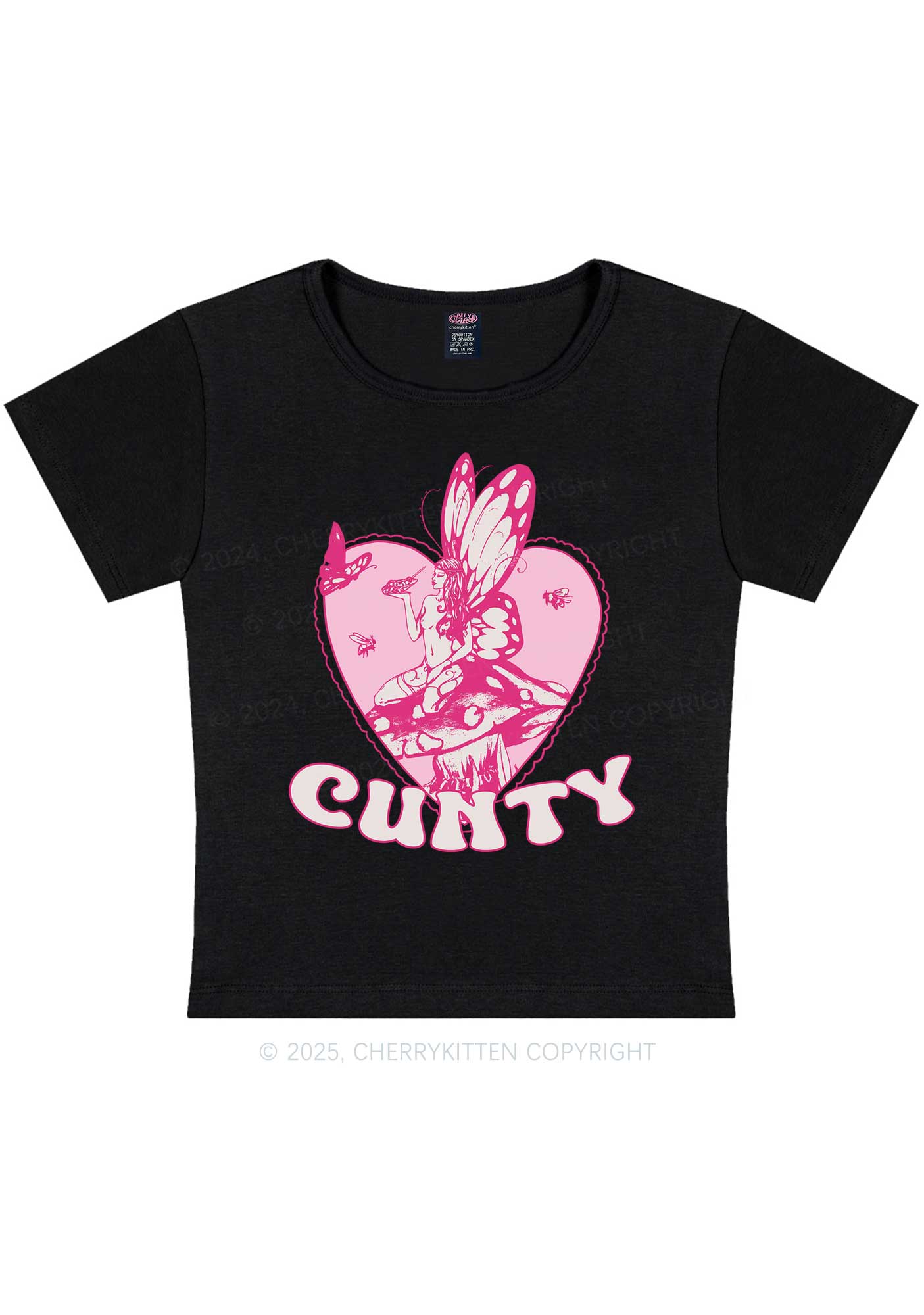 Butterfly Cxnty Y2K Baby Tee Cherrykitten