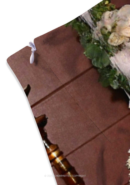 Raccoon Bride Groom Valentine's Day Y2K Print Mini Skirt Cherrykitten