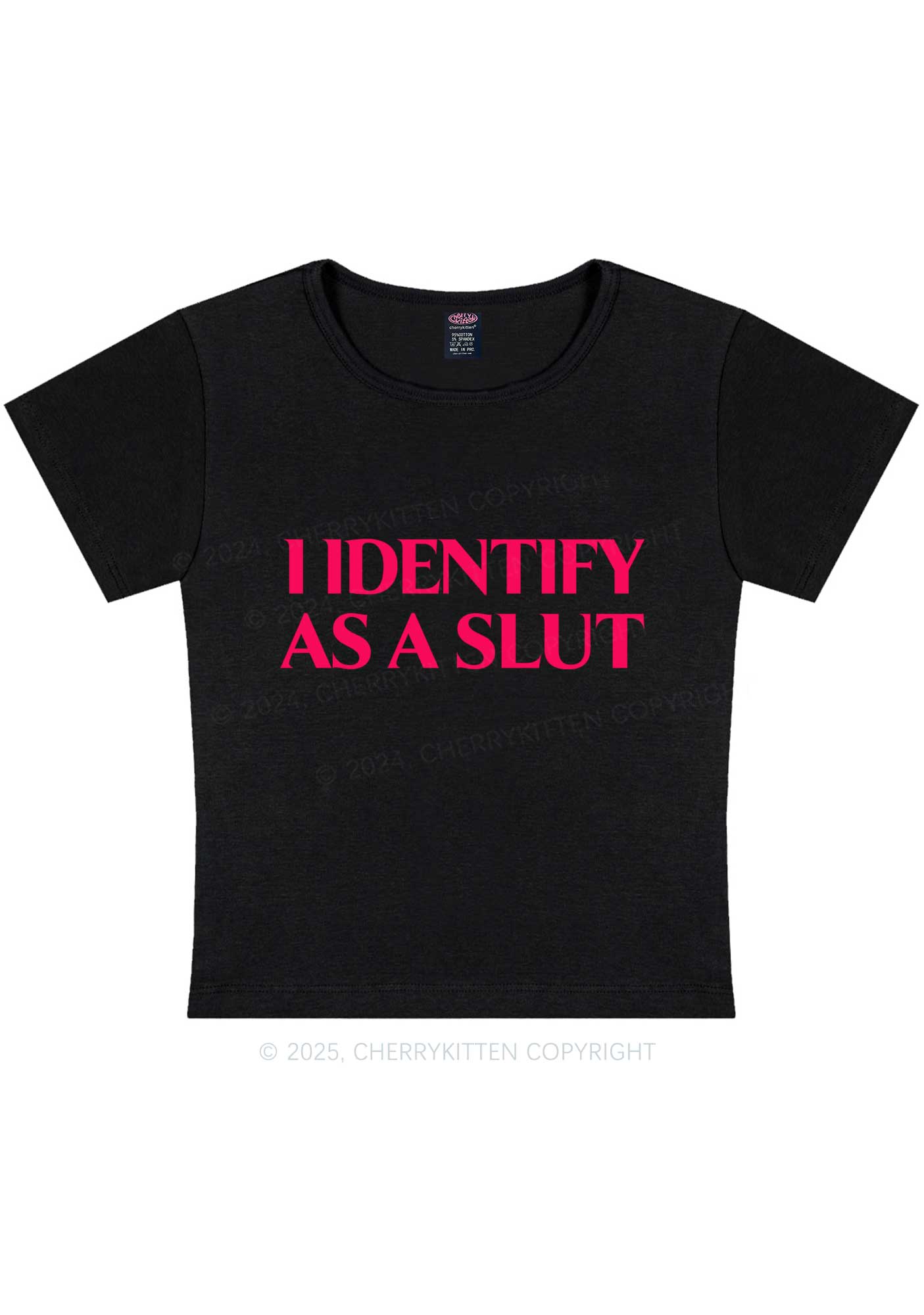 Identify As A Slxt Y2K Baby Tee Cherrykitten