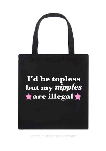 Nixxles Are Illegal Y2K Canvas Tote Bag Cherrykitten