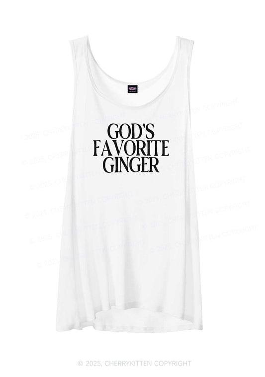Gods Favorite Ginger Y2K Sheer Boyfriend Tank Cherrykitten