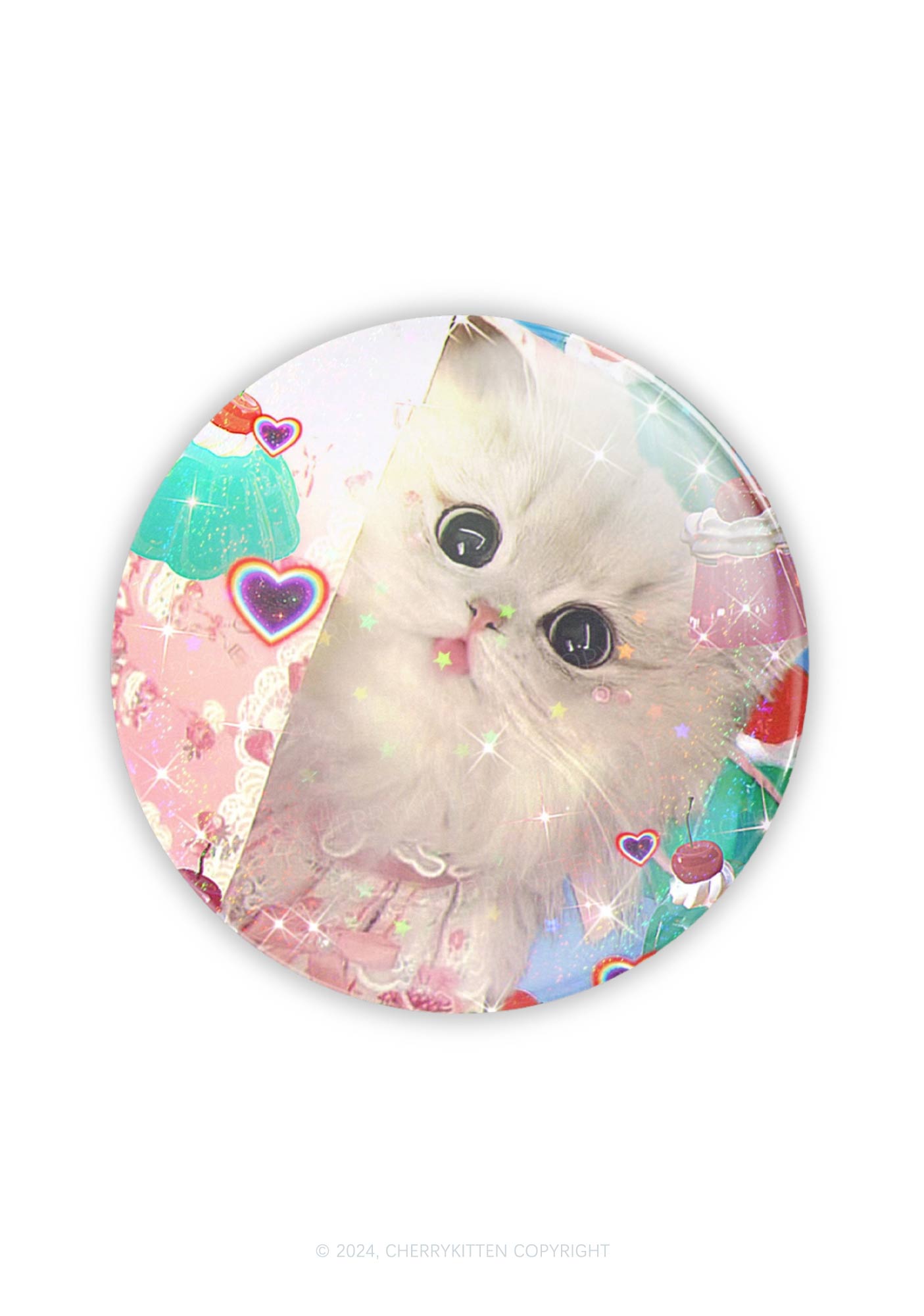 Cherry Cat 1Pc Y2K Pin Badge Cherrykitten