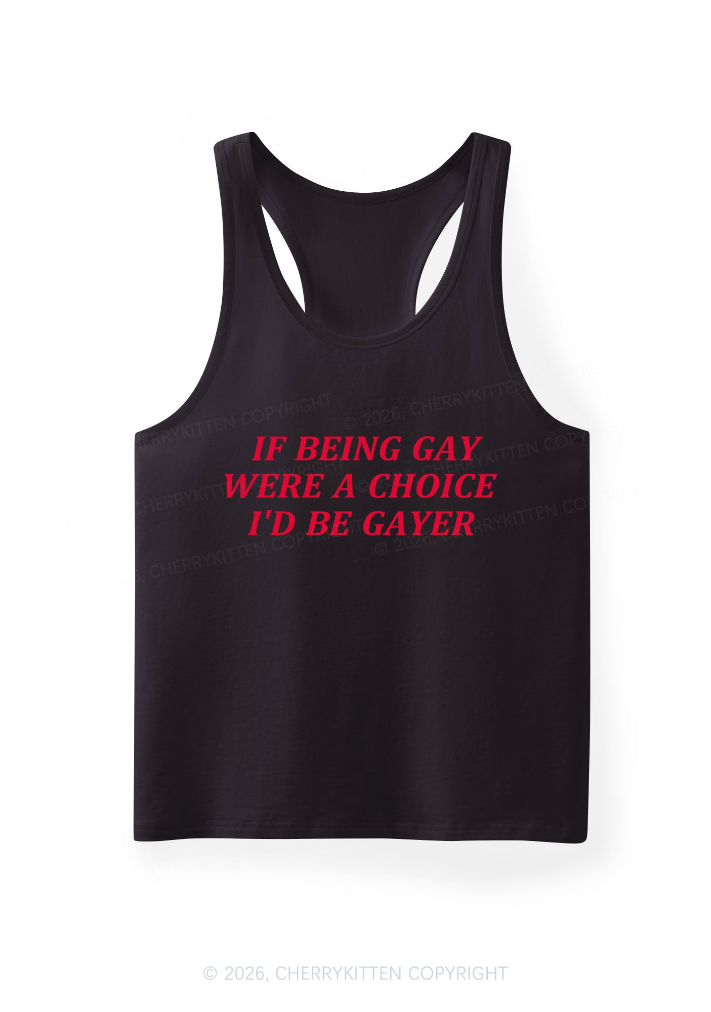 Being Gay Were A Choice Pride Y2K Men Racerback Tank Top Cherrykitten
