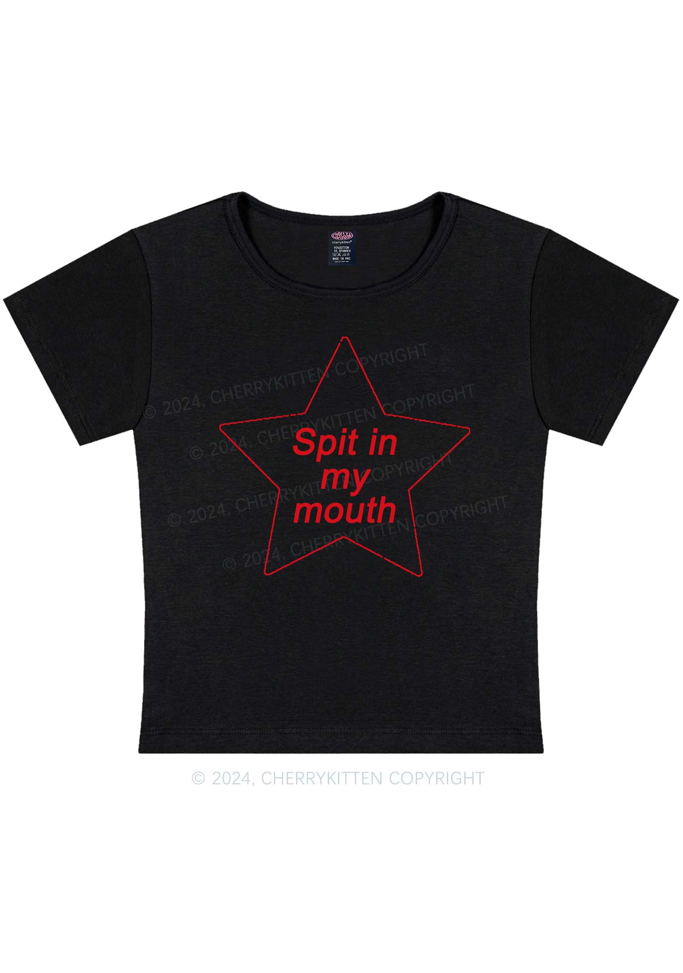 Spit In My Mouth Y2K Baby Tee Cherrykitten