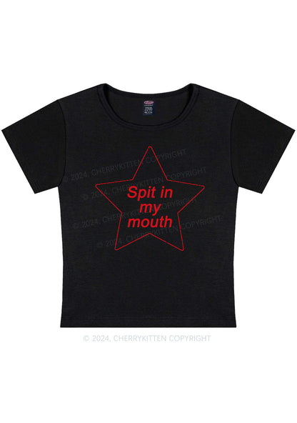 Spit In My Mouth Y2K Baby Tee Cherrykitten