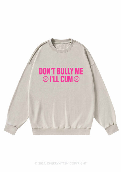 Don't Bully Me Y2K Washed Sweatshirts Cherrykitten