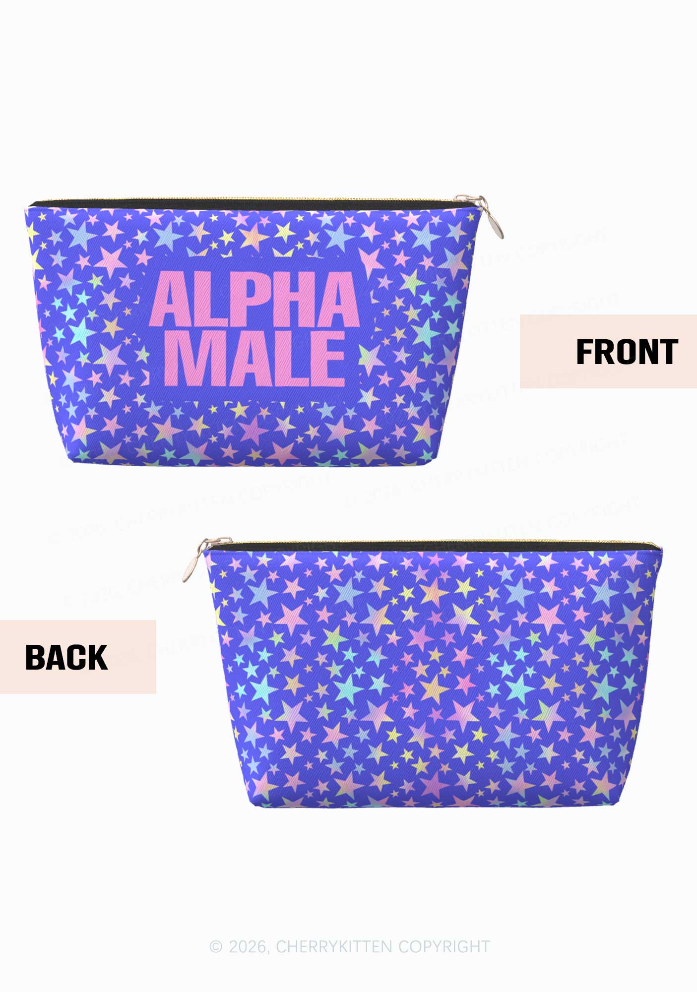 Purple Alpha Male Y2K Makeup Bag Cherrykitten