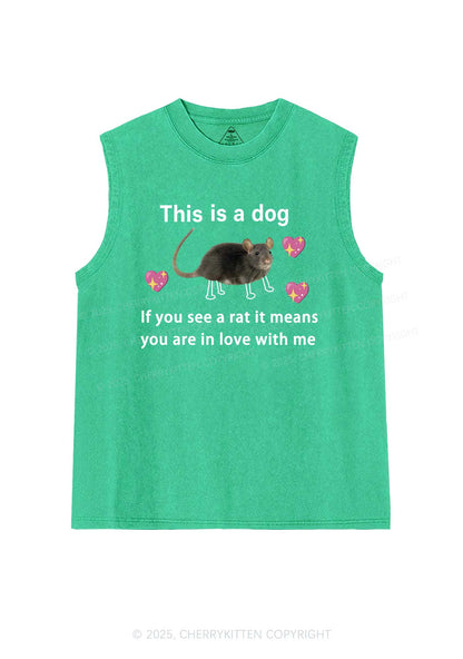 If You See Rat Y2K Washed Muscle Tank Cherrykitten