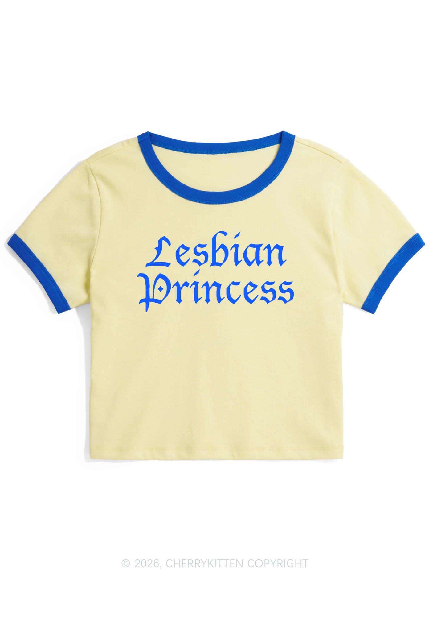 Lesbians Princess Pride Y2K Ringer Tee Cherrykitten